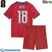 Fotballdrakt Barn Portugal Pedro Neto #18 Hjemmedraktsett VM 2026 Kortermet (+ Korte bukser)